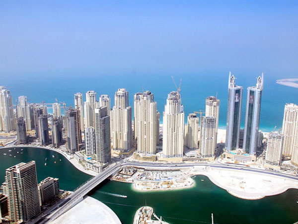 Район Марина в Дубае (ОАЭ)