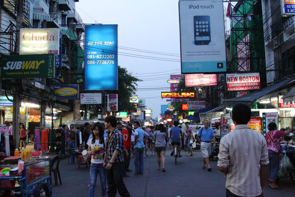 Khaosan Road в Бангкоке (Таиланд)